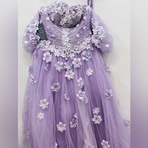 NEW Quinceanera, Pageant, Ball Gown, Sweet 16 Lavender 💜 Embellished Dress